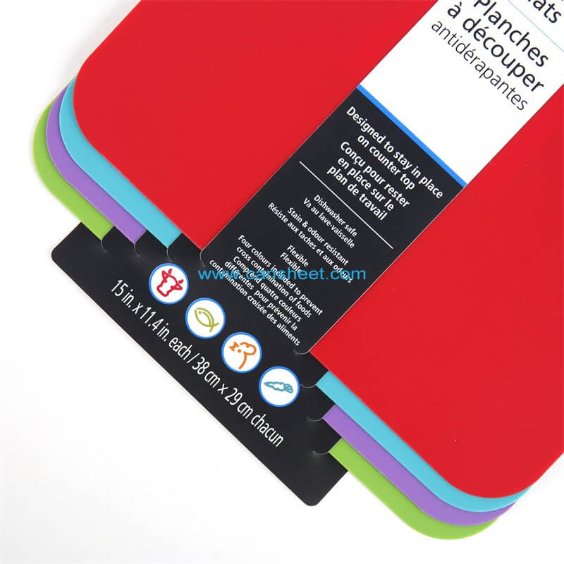 Plastic Chopping Board Color Coded Kitchen Cutting Board Set