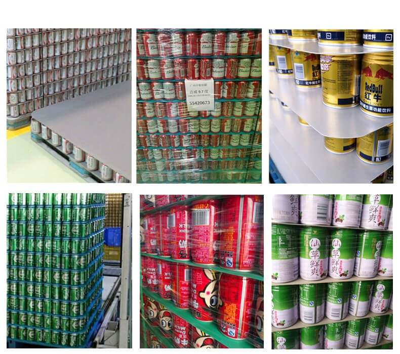 Plastic Layer Pad for beverage can pallet stacking