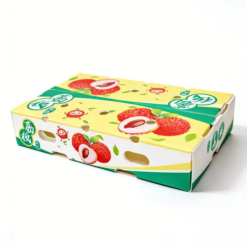 Corrugated plastic fruit box stack